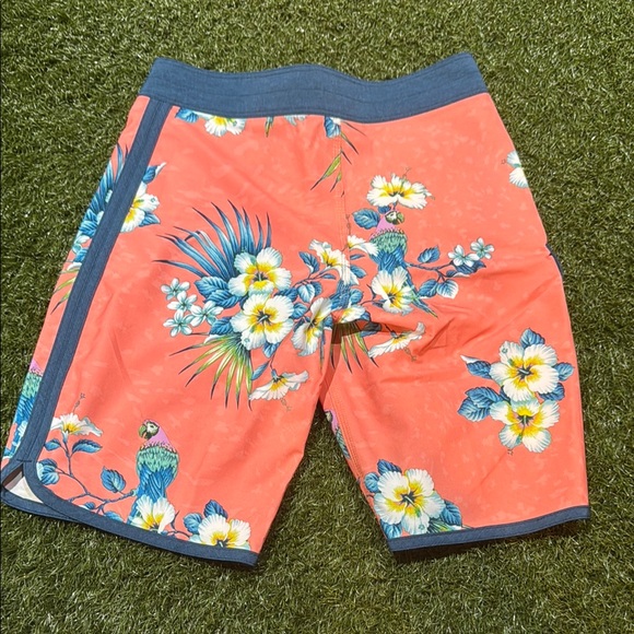 Billabong Orange and Blue Board Shorts Vibrant Swimwear - Picture 2 of 2